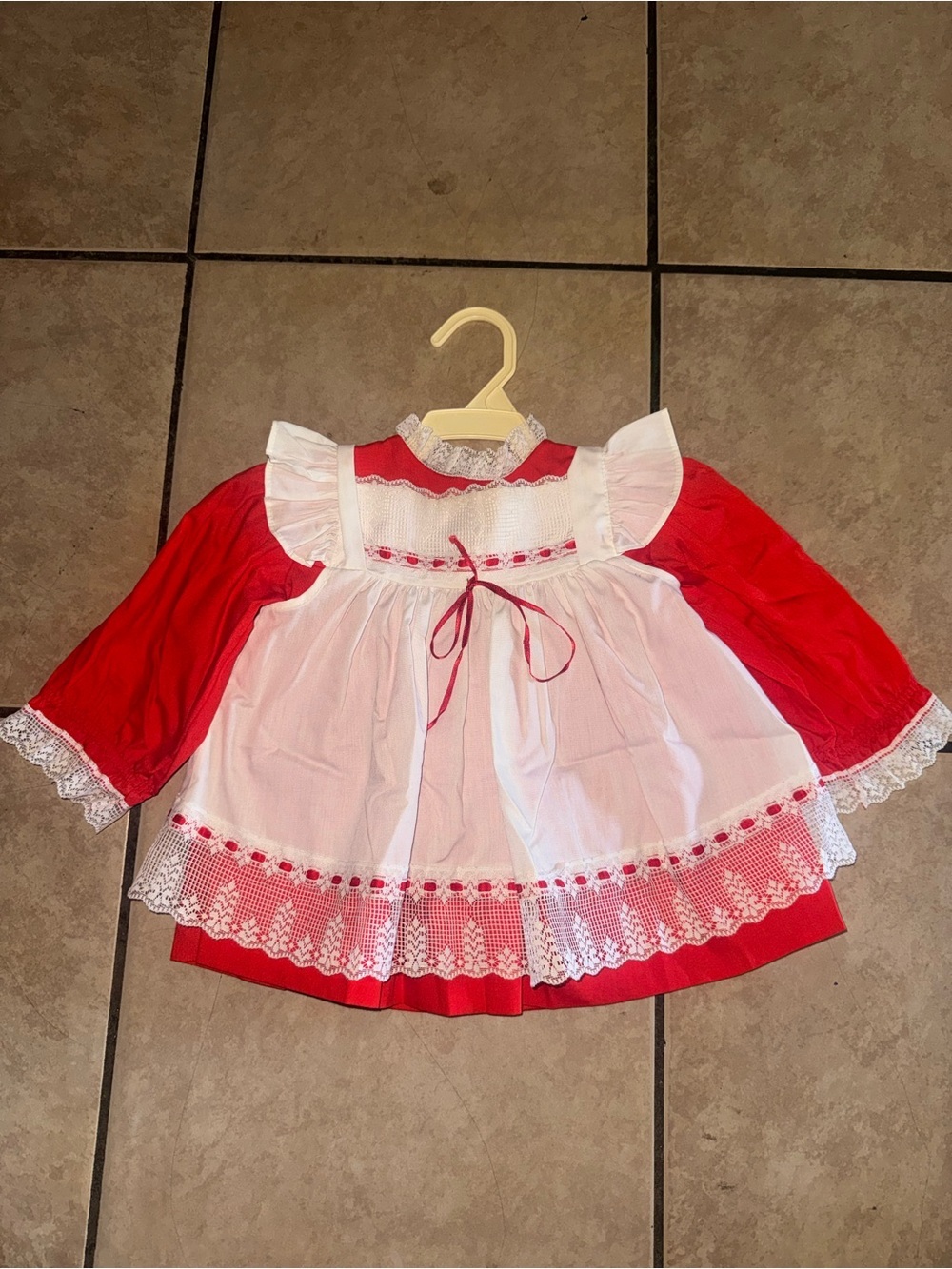 Vintage Red and White Girls' dress